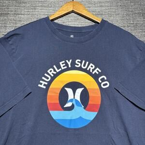 Hurley Shirt Men's L Navy Blue Short Sleeve Surf Co